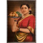 The Maharastrian Lady Raja Ravi Verma art reproduction 2'x3'