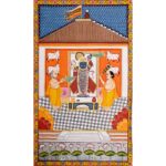 Pichwai Cotton Cloth Painting of Shreenath Ji 3'x6'