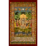 Shrinath Ji Pichwai Painting with many Jhankis 6'x4'