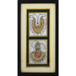 Necklace & Antique Maang Tikka Tanjore  Frame
