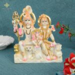 GAURI SHANKAR GANESHA 24KT GOLD HAND PAINTED IDOL