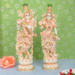 RADHA KRISHNA IDOL 24KT GOLD HAND PAINTED