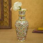 ARTS & CRAFTS WHITE MAKRANA MARBLE VASE 9