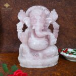 ARTS & CRAFTS ROSE QUARTZ LORD GANESHA IDOL