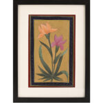 Orange and Pink Tulip Flower Paper Painting 12
