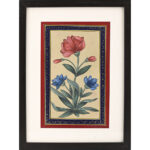 Red and Blue flower paper painting 12