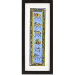 Various animals on sky blue vertical 6