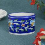 ARTS & CRAFTS BLUE POTTERY CULERY STAND/MULTIPURPOSE STAND